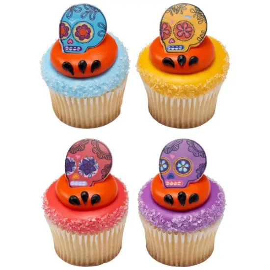 D&iacute;a de Los Muertos Spirit Cupcake Rings, 12ct {1}
