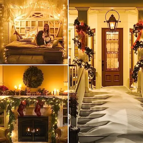 Extra-Long 66FT String Lights Outdoor/Indoor, 200 LED Upgraded Super Bright Christmas Lights, Waterproof 8 Modes Plug in Fairy Lights for Bedroom Party Wedding Garden (Warm White) {2}