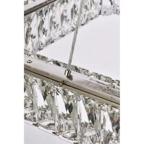 Monroe 42 inch LED triple rectangle pendant in chrome {5}