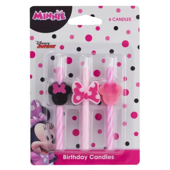 Minnie Mouse Character Candles, 6pc {1}