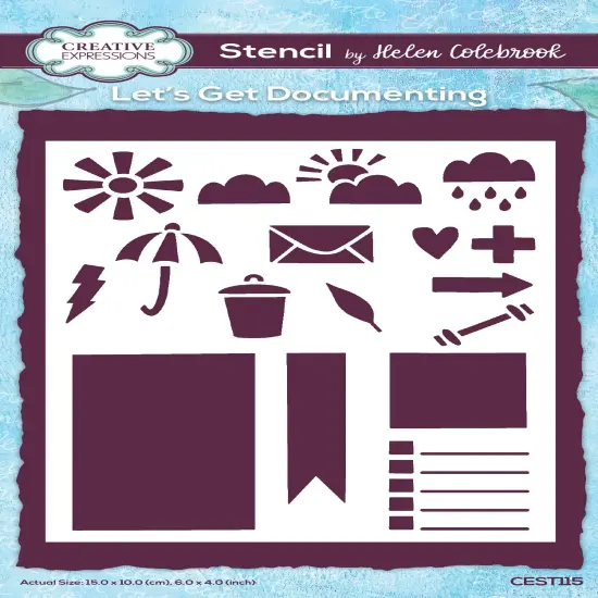 Creative Expressions Stencil 4"x6" By Helen Colebrook-Let's Get Documenting {1}