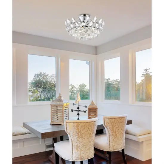 Emilia 16 inch flush mount in chrome {2}