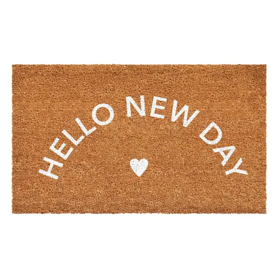 Calloway Mills Hello New Day White Doormat {3}