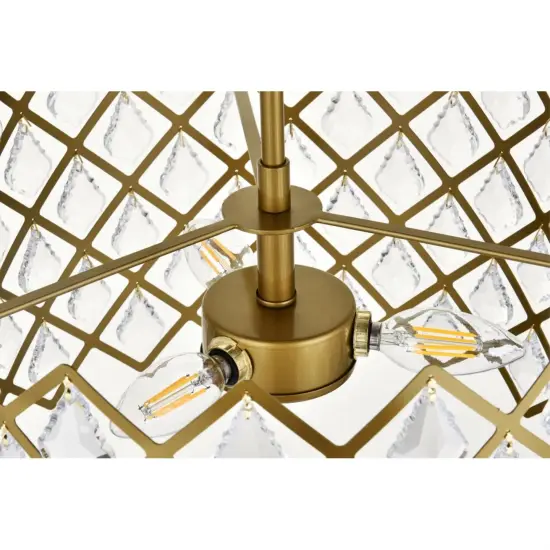 Lyla 16 inch pendant in brass {6}