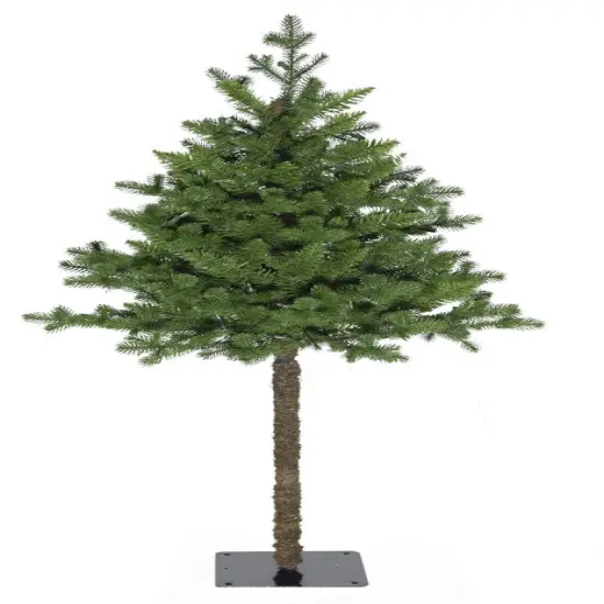 Artificial Christmas Tree - Pet and Toddler Safe, Metal Stand, Realistic Pine Branches, Top Half {1}