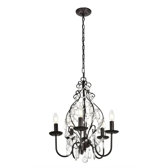 BLAISE Collection Pendant D17 H23 Lt:5 Oil rubbed bronze Finish {3}