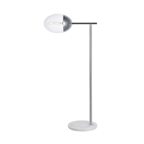 Eclipse 1 Light Chrome Floor Lamp With Clear Glass {1}