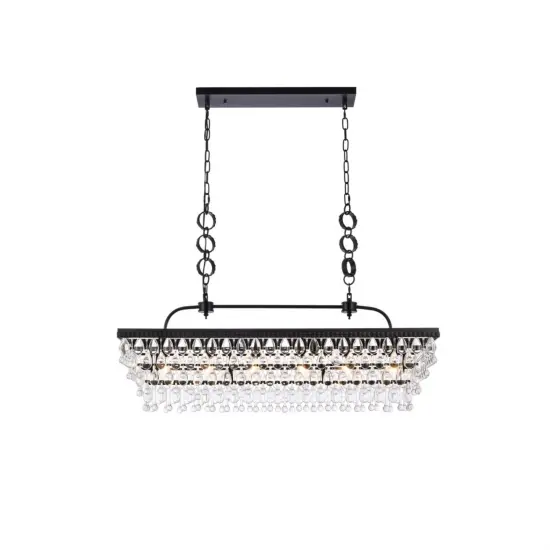 Nordic 40 inch rectangle pendant in black {1}