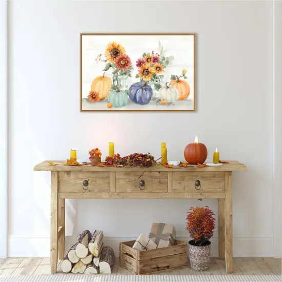 Autumn Ramble VI Navy by Katrina Pete Canvas Art Framed {6}