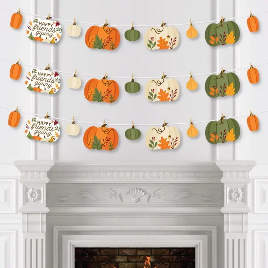 Big Dot of Happiness Fall Friends Thanksgiving - Friendsgiving Party DIY Decorations - Clothespin Garland Banner - 44 Pieces {4}