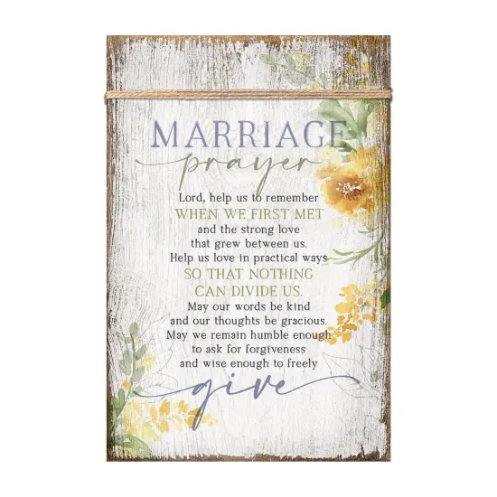 Dexsa Marriage Prayer Wood Plaque with Easel and Wall Hanger 6"x9" {1}