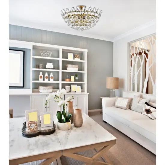 Emilia 20 inch flush mount in brass {2}