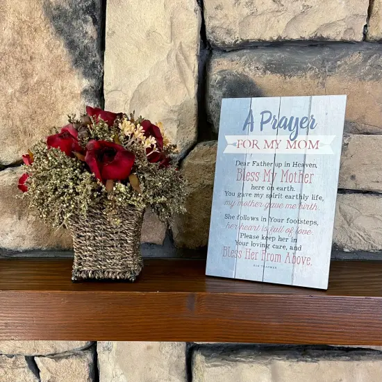 Dexsa Prayer For My Mom&hellip;New Horizons Wood Plaque with Easel {3}