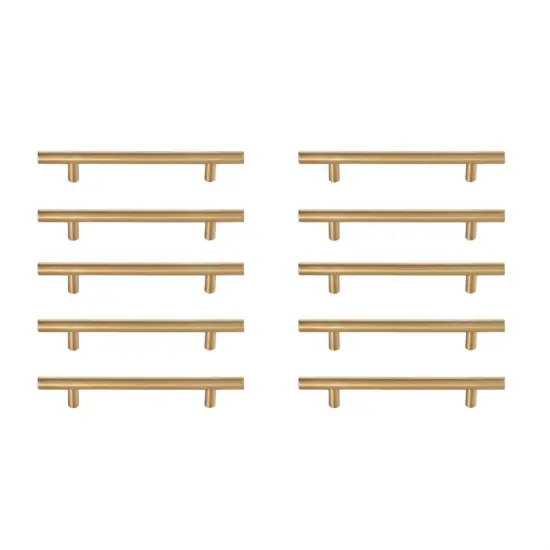 Quinn 5" Center to Center Brass Bar Pull Multipack (set of 10) {1}