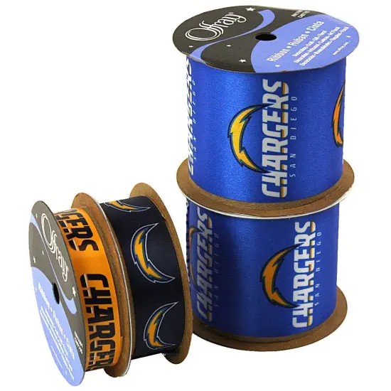 Chargers NFL Printed Ribbon 4 Pack {1}