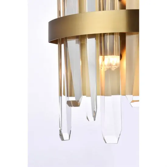 Serena 8 inch crystal bath sconce in satin gold {4}