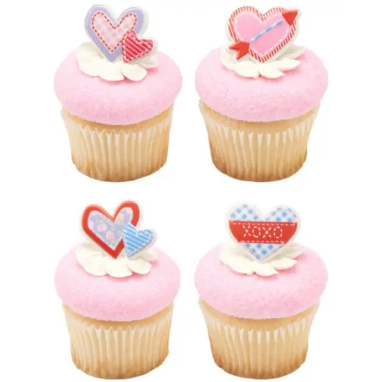 Cross My Heart Cupcake Rings, 12ct {3}