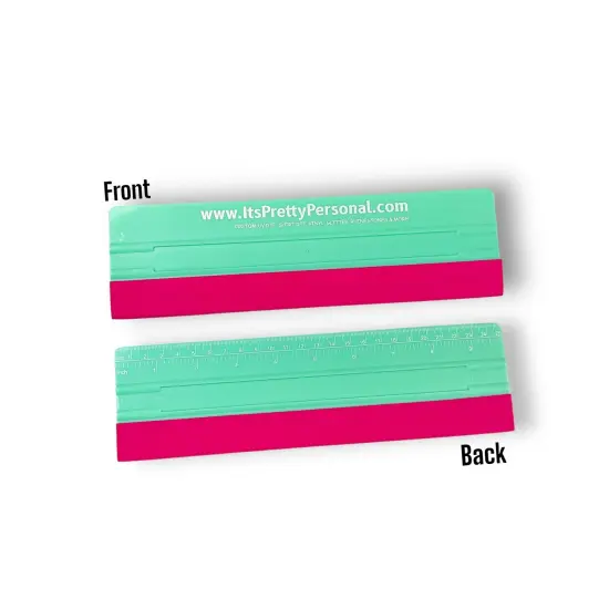Mint & Pink Ruler + Felt Vinyl Squeegee - 9.5 inches! {1}