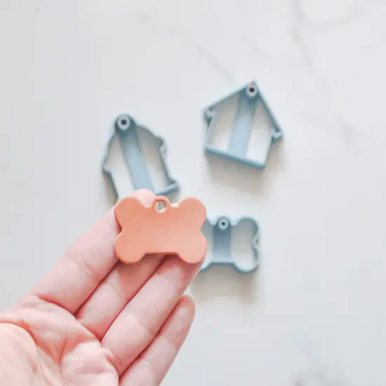 Dog Tag Polymer Clay Cutter Set by Hello Cutters {1}