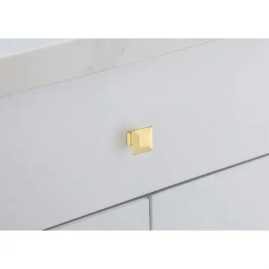 Cecil 1.3" Brushed Gold Square Knob Multipack (Set of 10) {3}