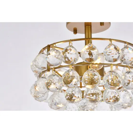 Savannah 12 inch flush mount in brass {5}