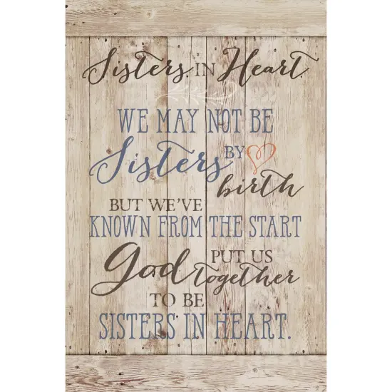 Dexsa Sisters In Heart&hellip;New Horizons Wood Plaque with Easel {1}