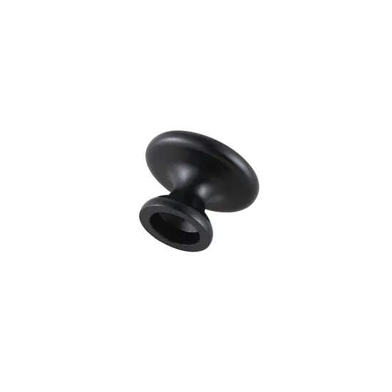 Kadea 1.2" Diameter Matte Black Mushroom Knob Multipack (Set of 10) {5}