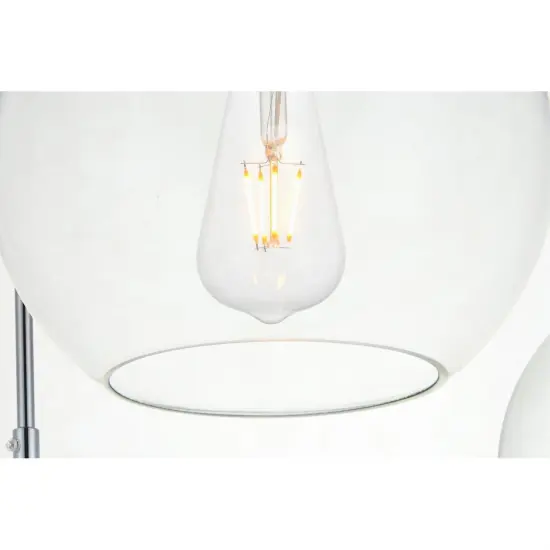 Baxter 3 Lights Chrome Pendant With Clear Glass {5}