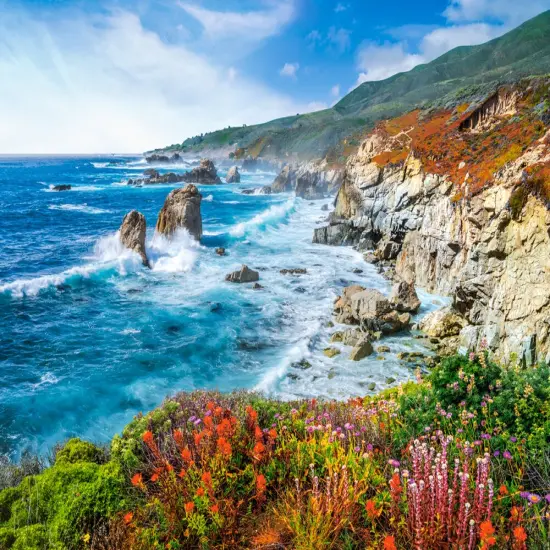 2000 Piece Jigsaw Puzzle, Big Sur Coastline, California, USA, Coastal landscape, Breathtaking view puzzle, Adult Puzzle, Castorland C-200856-2 {2}