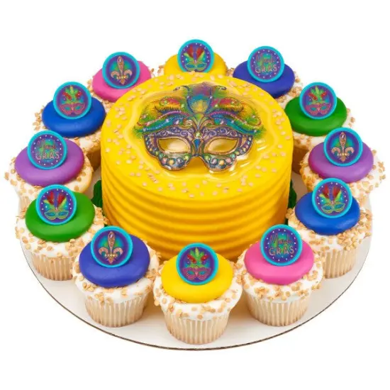 Mardi Gras Celebration Cupcake Rings, 12ct {3}