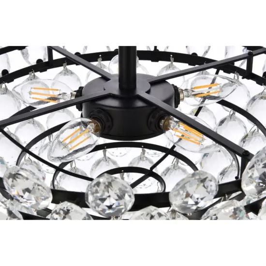 Emilia 18 inch flush mount in black {6}