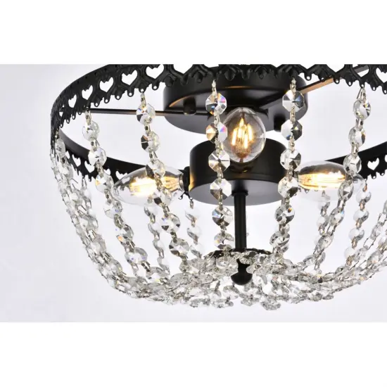 Kylie 14 inch flush mount in black {5}