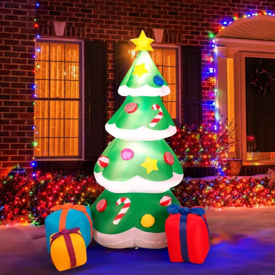 Inflatable Christmas Tree with 3 Gift Wrapped Boxes {6}
