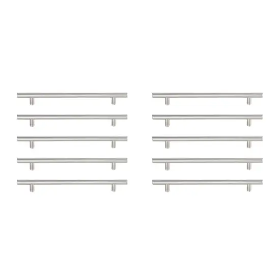 Quinn 7-9/16" Center to Center Brushed Nickel Bar Pull Multipack (set of 10) {1}