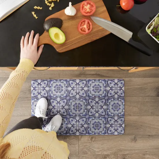 DII Blue Tile Tufted Mat 17.75x29.5 inches {6}