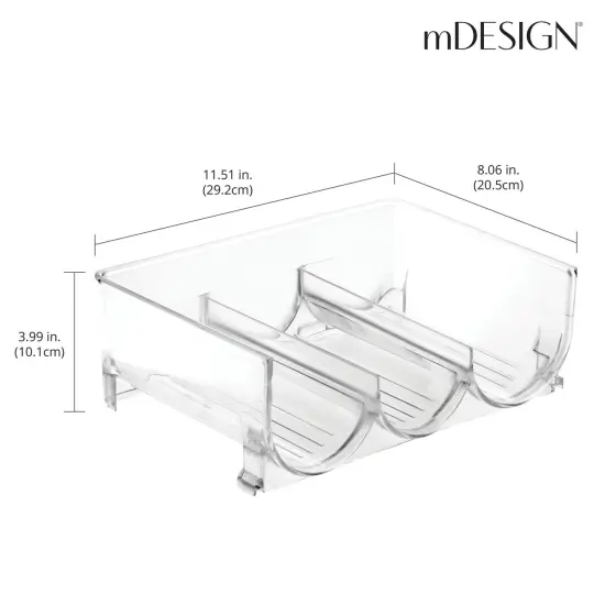 mDesign Plastic Water Bottle Storage Organizer Rack {3}