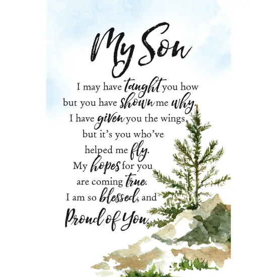 Dexsa My Son Woodland Grace Series 6" x 9" Wood Plaque with Easel {1}