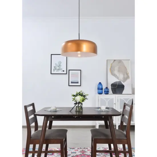 Etude 1 light satin gold and black Pendant {2}