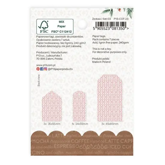 Coffee Break Double-Sided Cardstock Tags 7/Pkg-#03 {2}