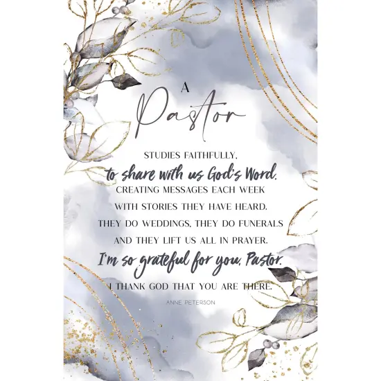 Dexsa A Pastor Inspirational Wood Plaque 6 inches x 9 inches {1}