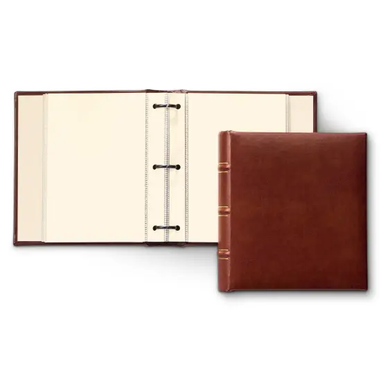 Gallery Leather Travel Photo Album Holds 4x6 Photos, 3 Ring Binder, 50 Pages for 50 Photos, Fillable, Handcrafted &ndash; 6.5&rdquo; x 5.5&rdquo; Acadia Deep Red {4}