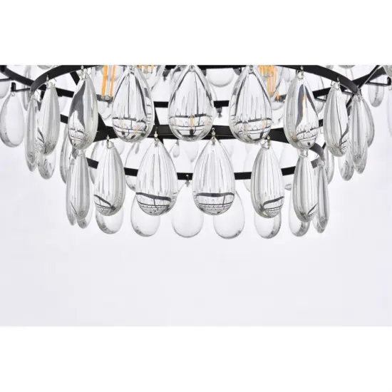 Mila 18 inch flush mount in black {4}