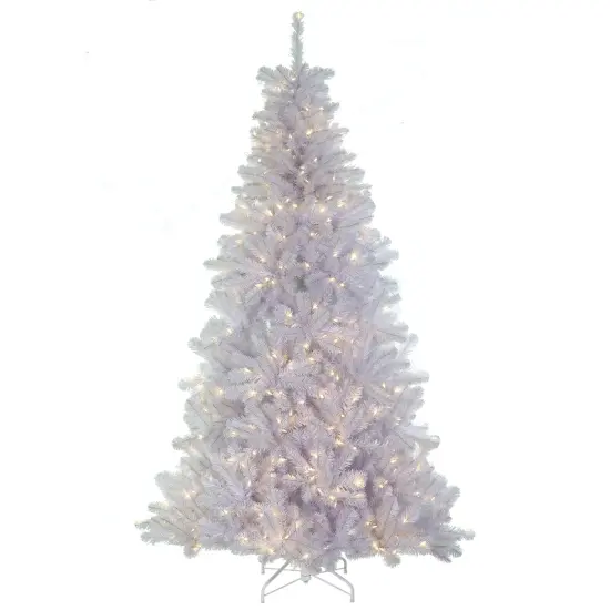 7.5' Christmas Tree White Douglas Fir Color+Clear LED - HOLIDAY TREE {1}