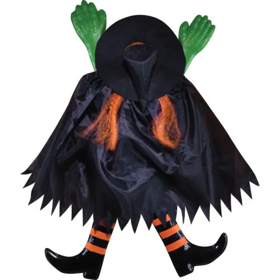 Fun World Wrong Way Orange Witch Door Dangler {1}