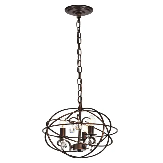 Wallace Collection Pendant D11.8 H13.8 Lt:3 Dark Copper Brown Finish {2}