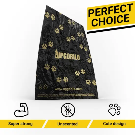 Emma and Oliver Kirk 20 Roll Set of 8 x 13 Unscented Premium Pet Waste Station Bags, 4000 Extra Thick and Strong Leak Proof Dog Waste Bags Black {5}