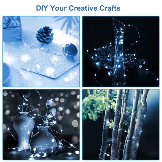 6 Pack DIY LED String Lights 6.56ft 20 LEDs Decor - Starry Fairy Lights {4}