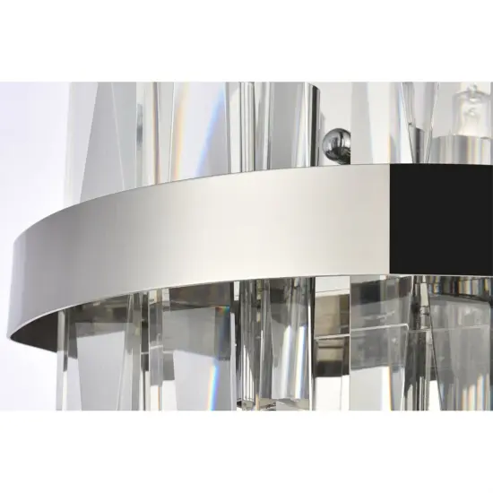 Serena 8 inch crystal bath sconce in chrome {5}