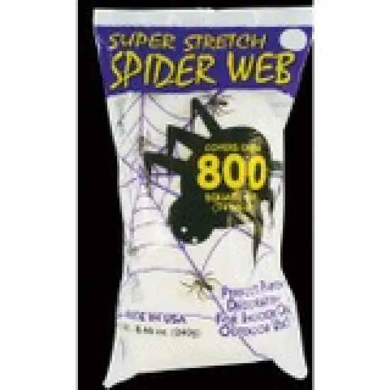 Fun World Super Stretch Spider Web for Halloween Indoor/Outdoor Decoration 8.4 oz 800sqft {3}