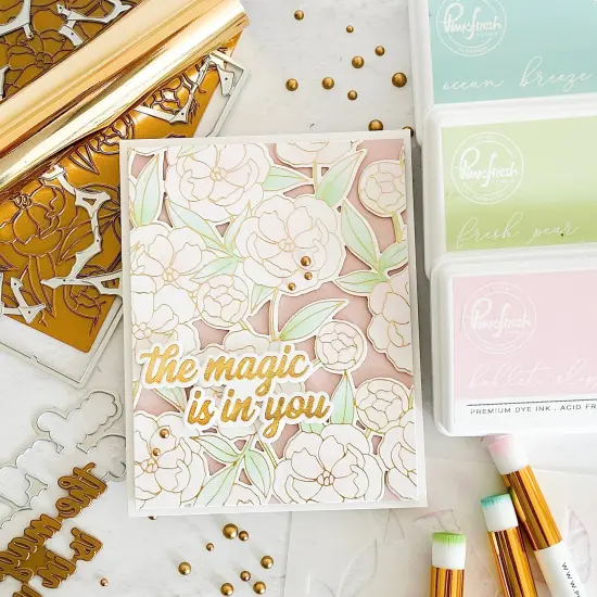 Pinkfresh Studio Hot Foil Plate-Pretty Blossoms {6}